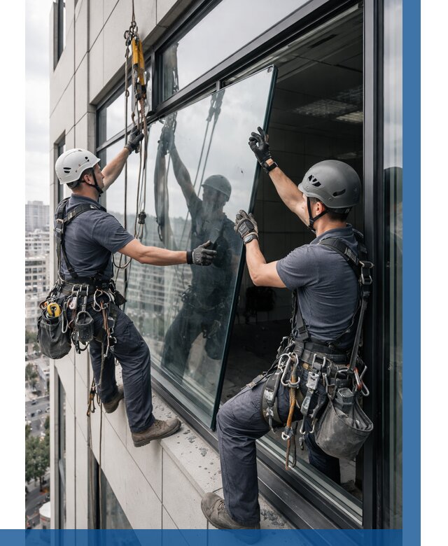 Замена стеклопакетов на высоте в Керчи от 5617 р. | ВЫСОТНИК-Крч