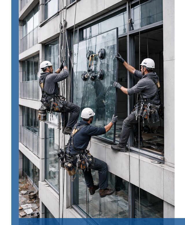 Фасадное остекление и монтаж витражей зданий в Керчи под ключ