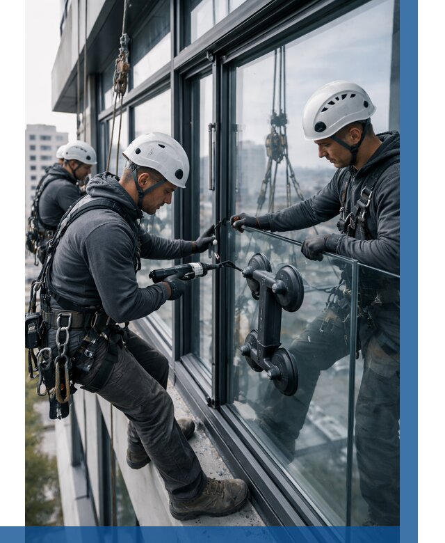 Витражное остекление зданий в Керчи от 3574 р. | ВЫСОТНИК-Крч