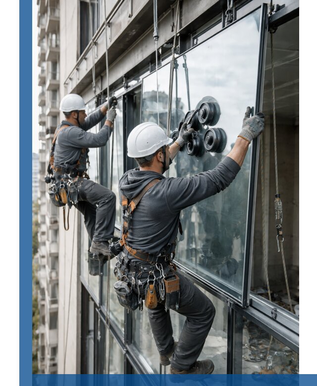 Витражное остекление фасадов и лоджий в Керчи под ключ