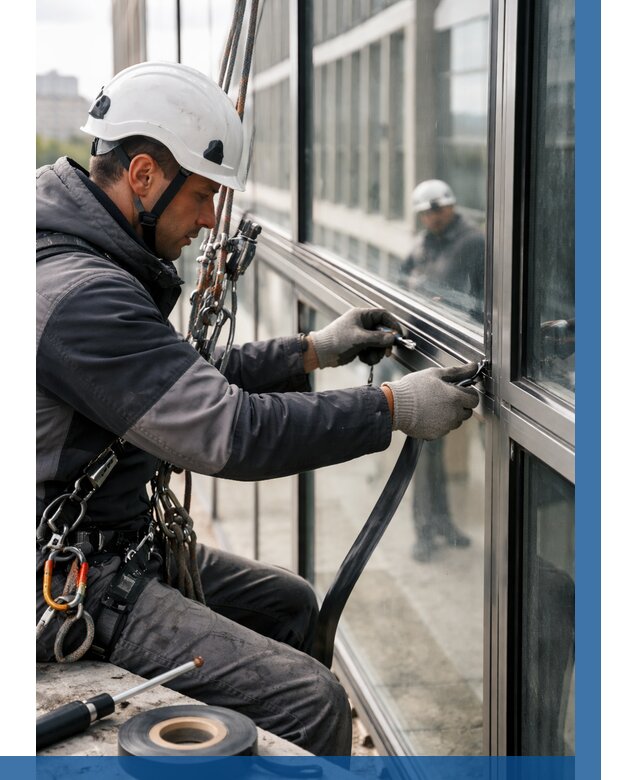 Ремонт витражных конструкций в Керчи от 3574 р. | ВЫСОТНИК-Крч