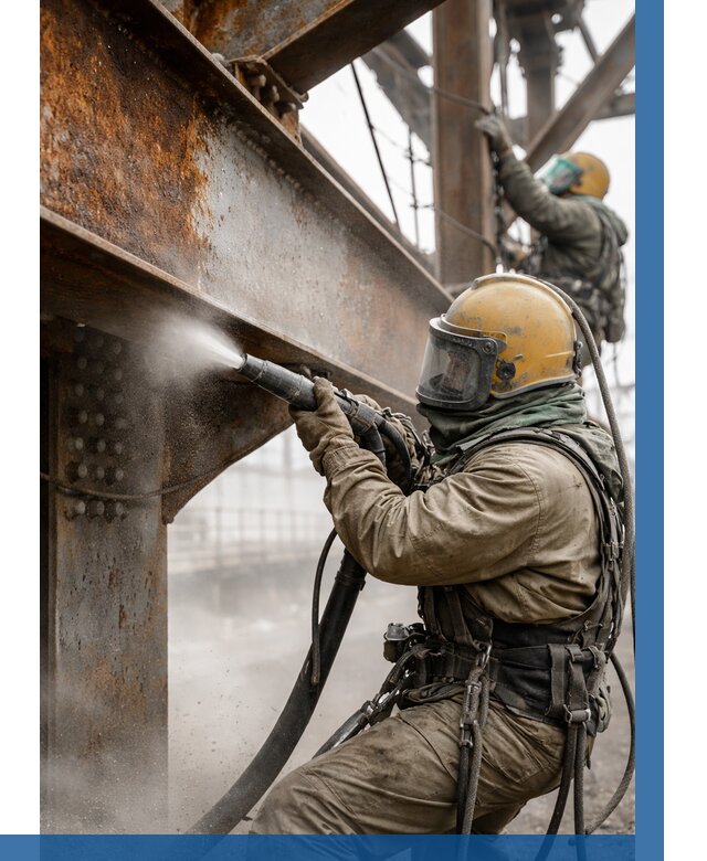 Пескоструйная очистка металлоконструкций в Керчи по 613 р.  ВЫСОТНИК-Крч