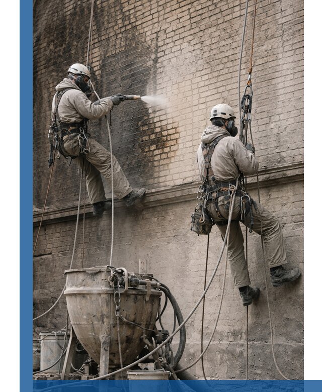 Пескоструйная очистка фасадов в Керчи профессионально