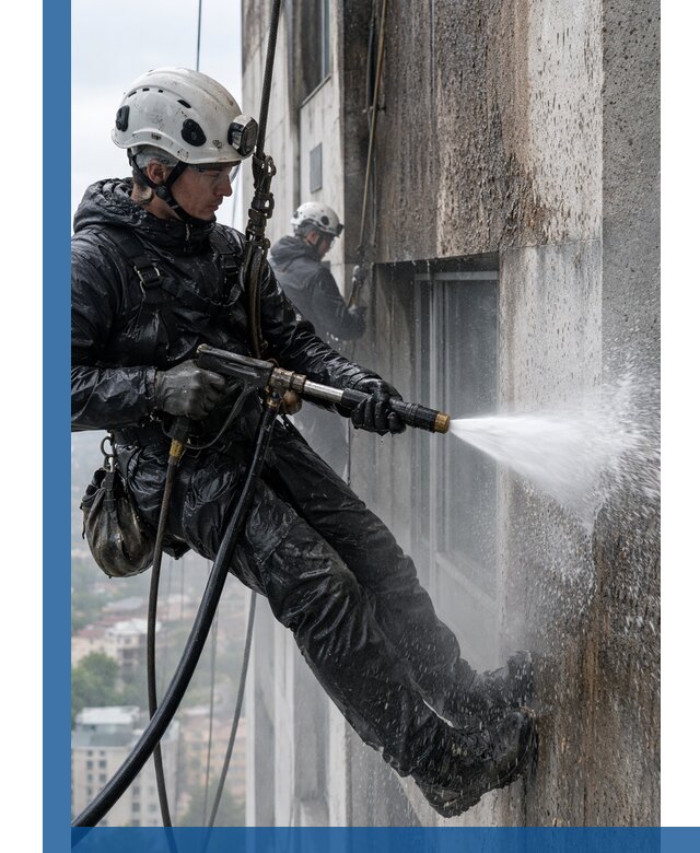 Гидроструйная очистка фасадов и конструкций в Керчи