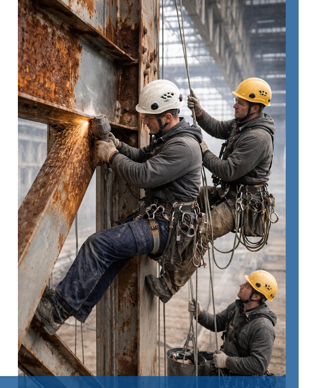 Зачистка металла от ржавчины в Керчи от 357 р. | ВЫСОТНИК-Крч