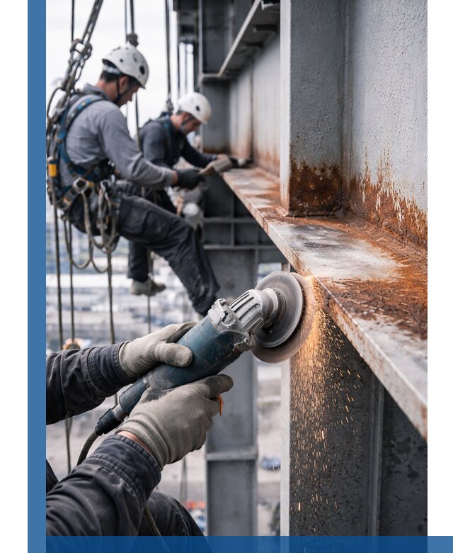 Зачистка металла от ржавчины и подготовка поверхностей в Керчи