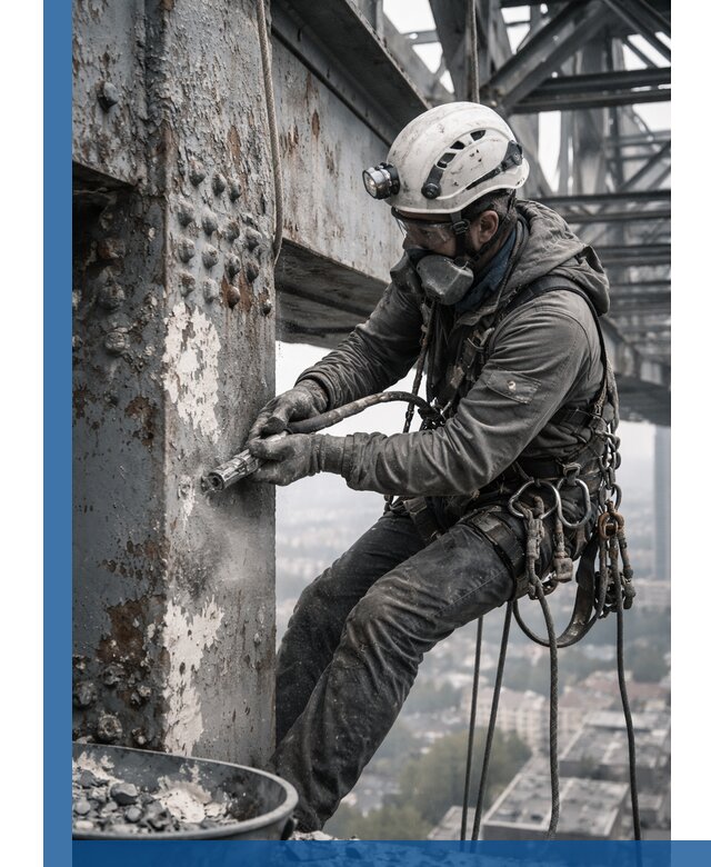 Удаление старой краски с металлических конструкций в Керчи