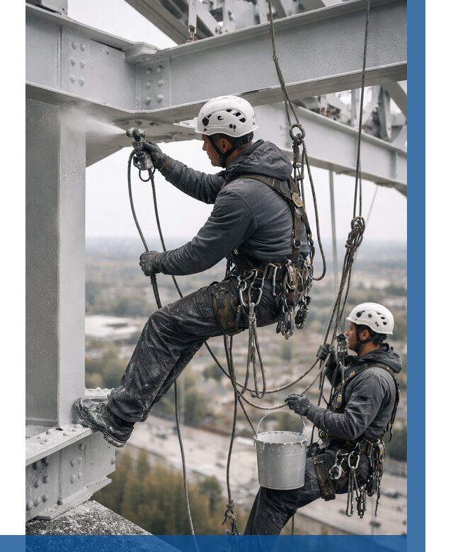 Покраска металлоконструкций на высоте в Керчи 357 р |ВЫСОТНИК-Крч