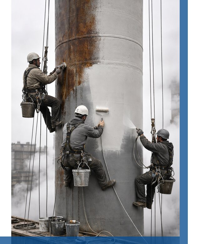 Покраска дымовых труб в Керчи от 8680 р. | ВЫСОТНИК-Крч