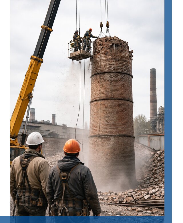 Демонтаж дымовой трубы в Керчи от 91908 р. | ВЫСОТНИК-Крч, смета