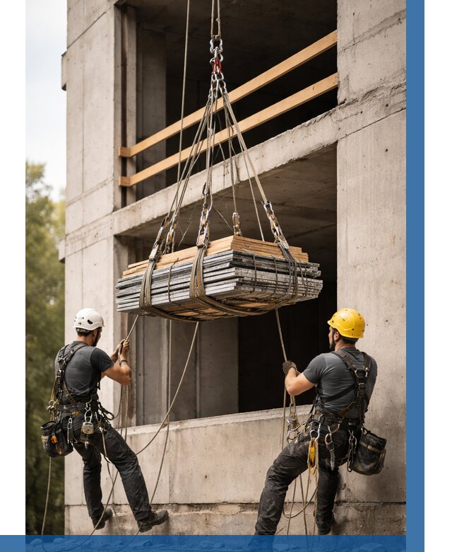 Подъем материала на этаж веревками в Керчи от 1532 р. | ВЫСОТНИК-Крч