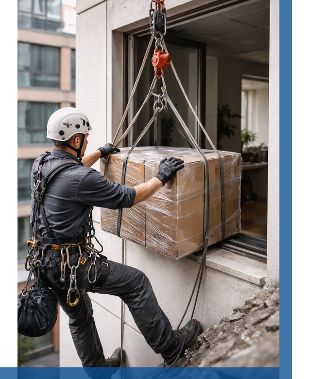 Подъем груза через окно в Керчи от 4595 р. | ВЫСОТНИК-Крч