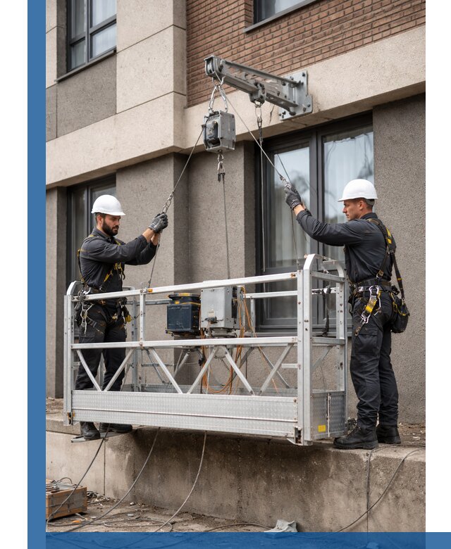 Монтаж и подъем фасадной люльки в Керчи с гарантией безопасности