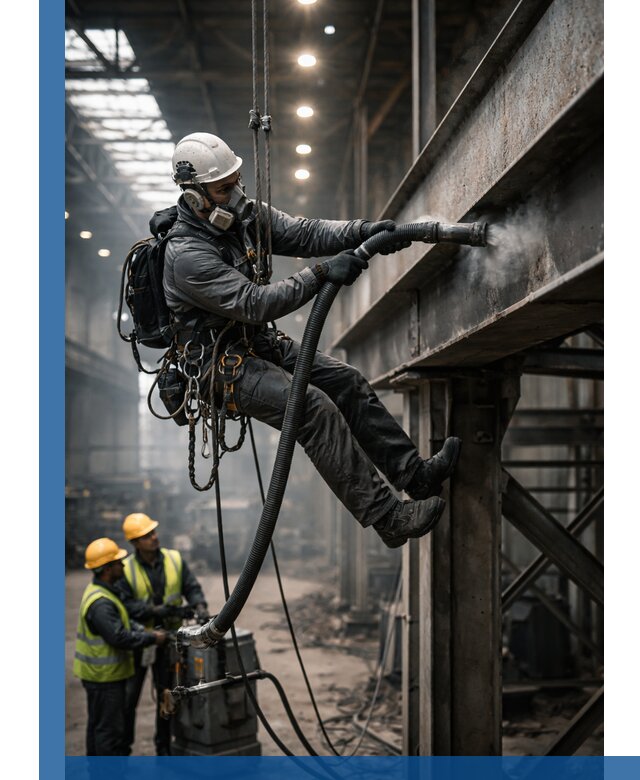 Обеспыливание конструкций в цехах промышленного производства в Керчи