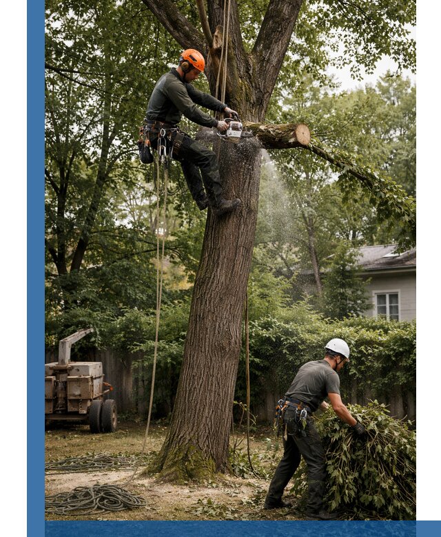 Кронирование деревьев в Керчи, безопасная высотная обрезка