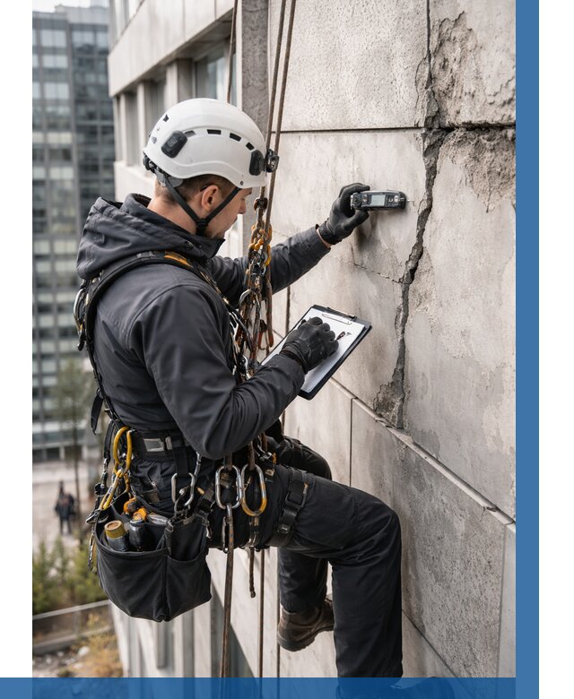 Обследование фасада альпинистами в Керчи от 123 р. | ВЫСОТНИК-Крч